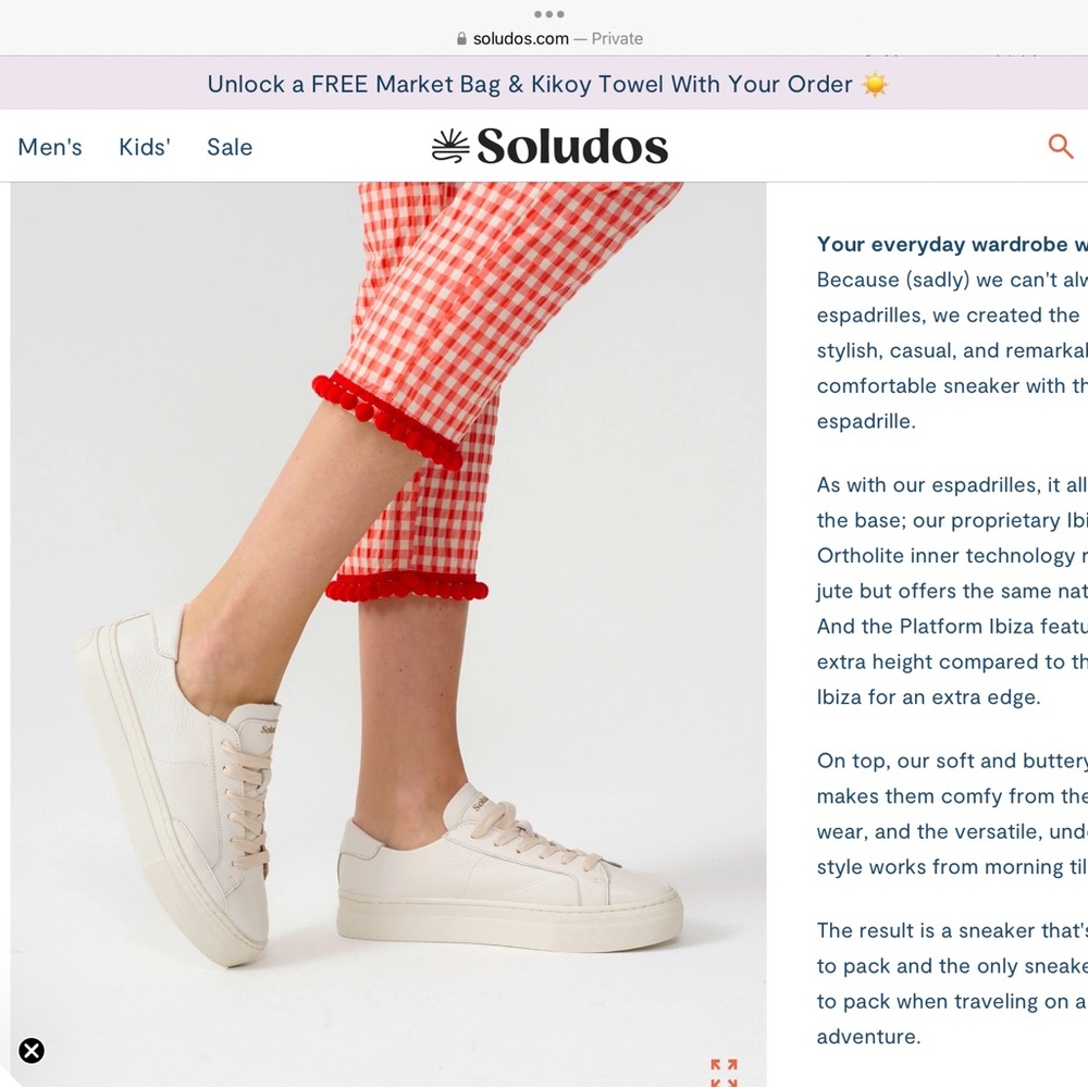 - Soludos ibiza leather platform shoes sneakers sizes 8.5